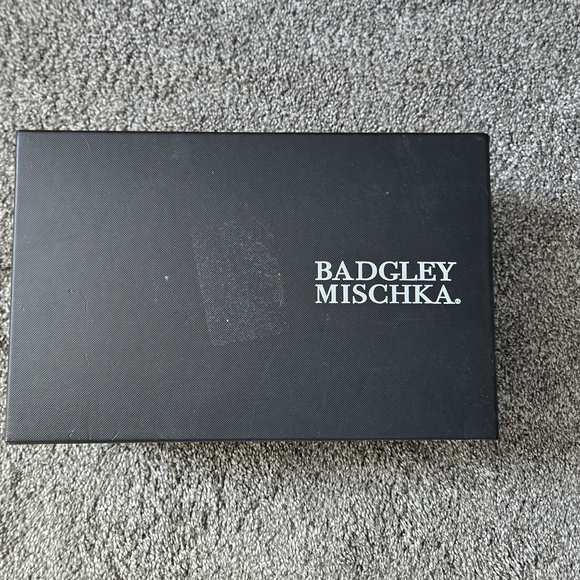 Badgley Mischka Silver Satin Crystal Heels - Picture 12 of 12